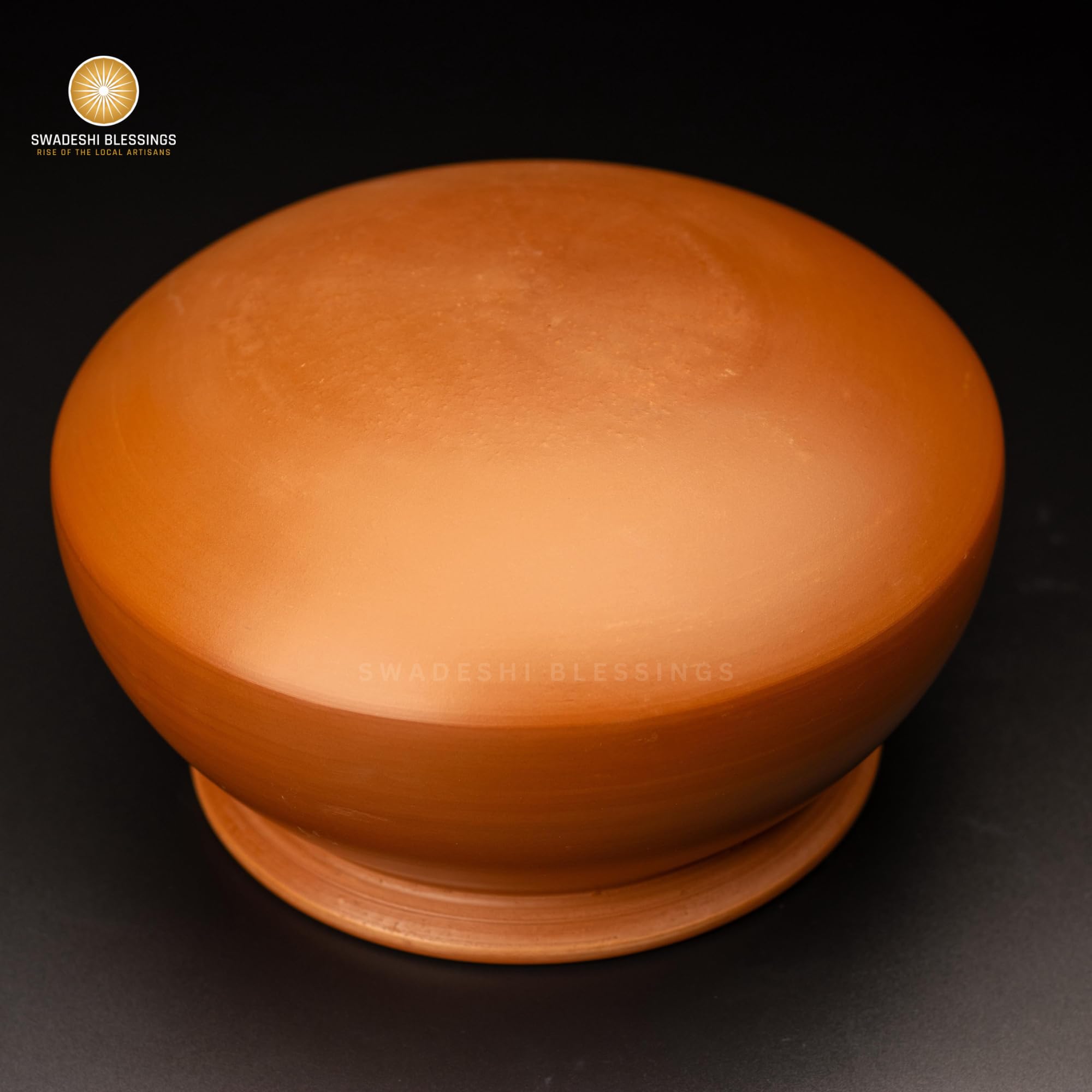 Premium Unglazed Clay Pot for Cooking | Earthen Kadhai | Terracota Dal Handi | Clay Handi for Serving, 3L
