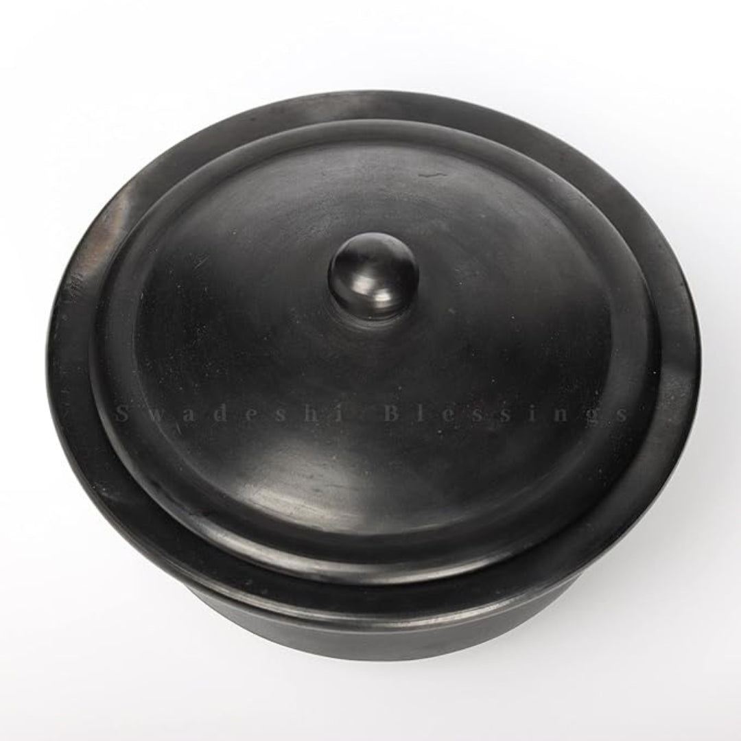 Unglazed Clay Pot for Cooking | Earthen Kadhai | Terracota Bhagona | Clay Handi for Cooking & Serving with Lid