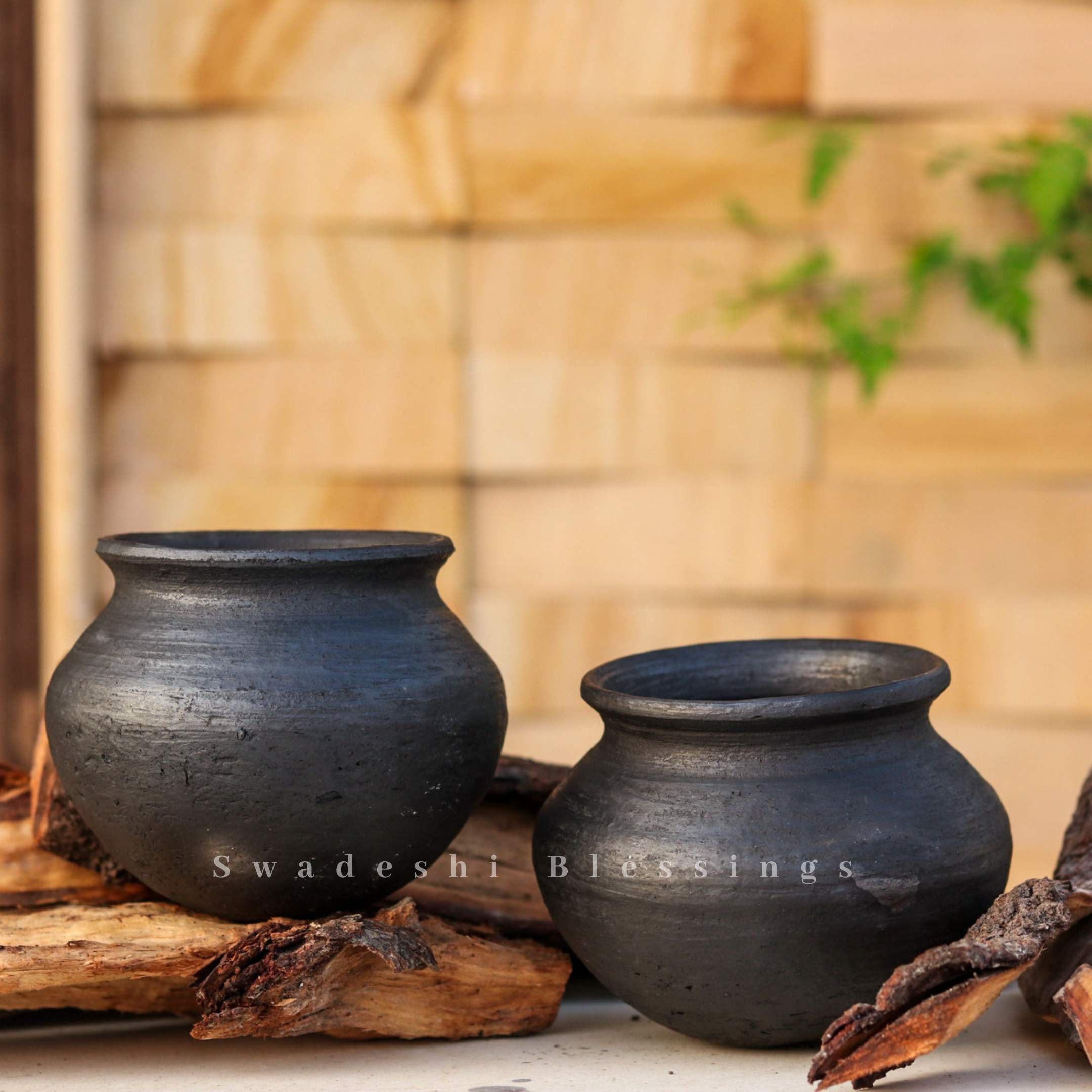 Premium Unglazed Earthen Dahi Handi | Curd Pot | Clay Pots Set of Six, 300ml each Swadeshi Blessings