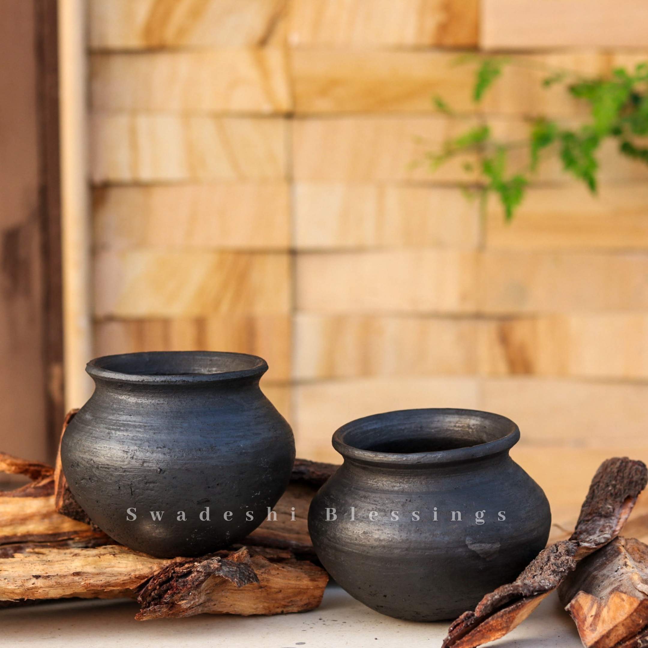 Premium Unglazed Earthen Dahi Handi | Curd Pot | Clay Pots Set of Six, 300ml each Swadeshi Blessings