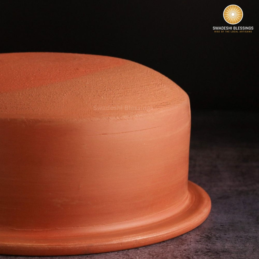 Unglazed Clay Pot for Cooking | Earthen Kadhai | Terracota Patila | Clay Handi for Serving with Lid