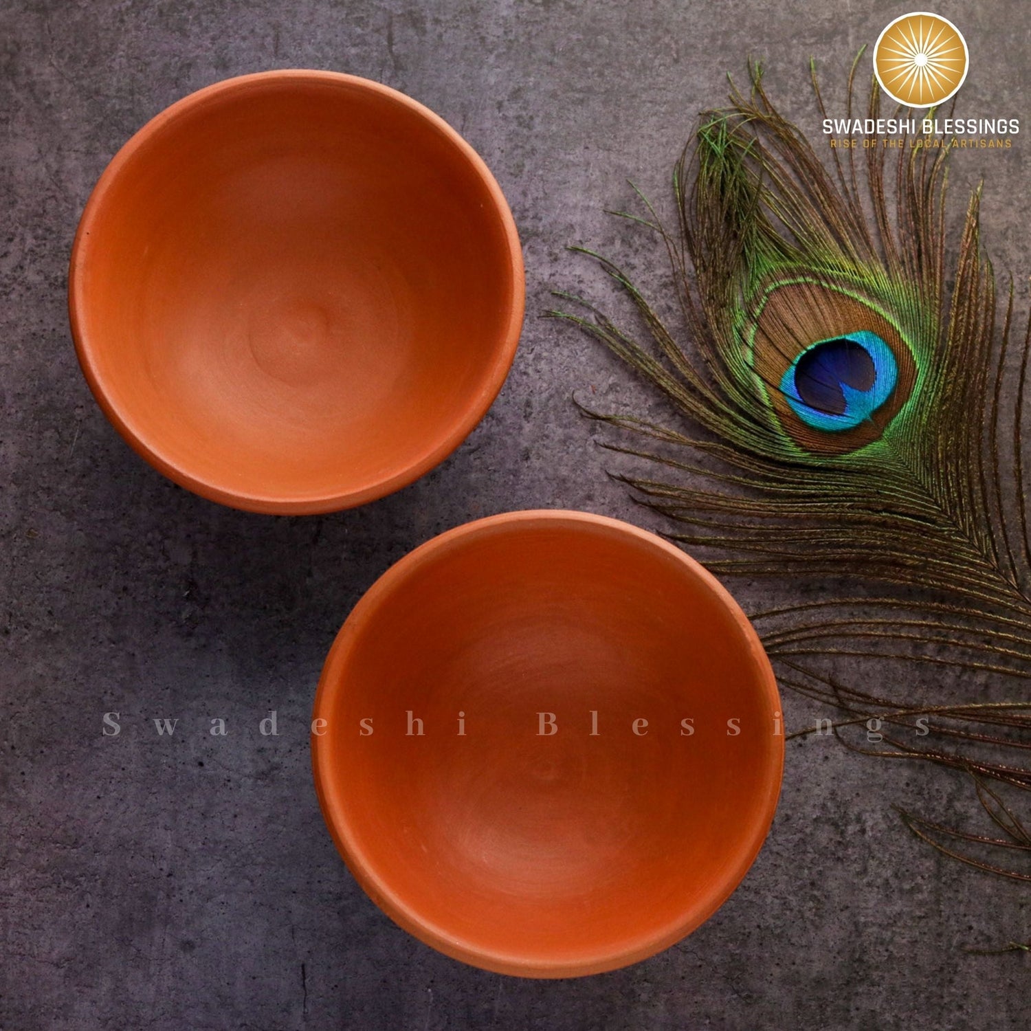 Premium Handmade Unglazed Clay Bowl Set | Antique Terracotta Bowls | HouseWarming | Birthday Gift Swadeshi Blessings