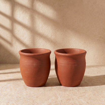 Premium Handmade Unglazed Clay Kulhad Set | Tea &amp; Coffee Cups, 150ml each| Antique Terracotta Kulhad set  | Drinking Glass | HouseWarming | Birthday Gift