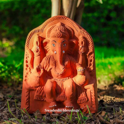 Swadeshi Blessings Clay Ganesha Idol | 100% Eco Friendly | For Ganesh Chaturthi Swadeshi Blessings