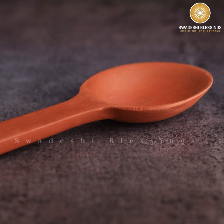 Unglazed Clay Serving Spoon Set/Terracotta Spoons/Earthen Spoons/Mud Spoons, 10 Inch