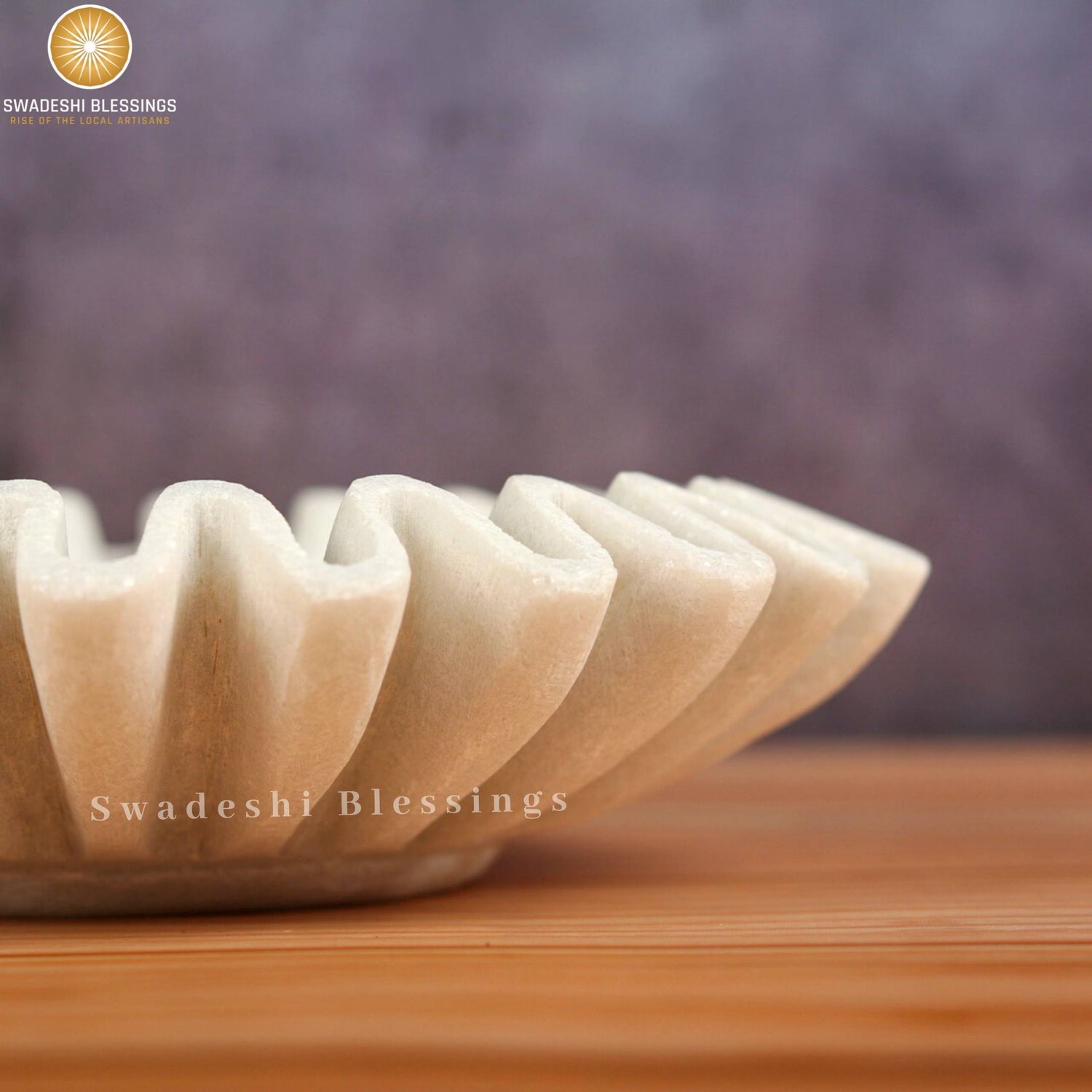 Premium Handcrafted Marble Ruffle Bowl | Antique Scalloped Bowl | Fluted Bowl | Marble Large Decorative Bowl | White Decorative Bowls for Home Decor | Key Bowl | Fruit Bowl | Ring Dish | Organic Modern Home Decor Bowl | 6-18 Inches